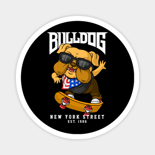 bulldog skateboard Magnet